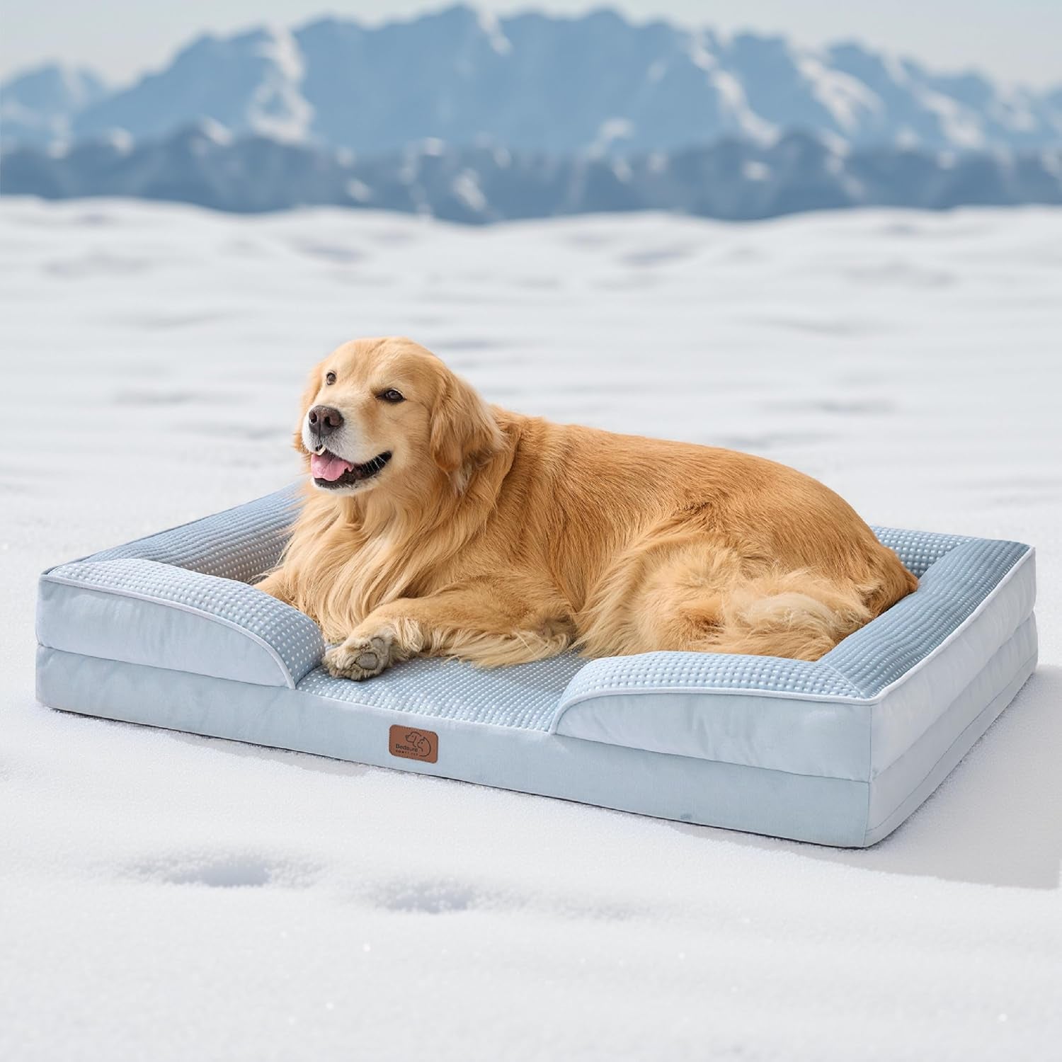 Orthopedic Dog Bed Medium Size Dogs - Washable Small Medium Dog Cat Bed Waterproof, Comfort Cats Couch Sofa with Washable Removable Cover, Pets Bed with Nonskid Bottom, Grey, 28"