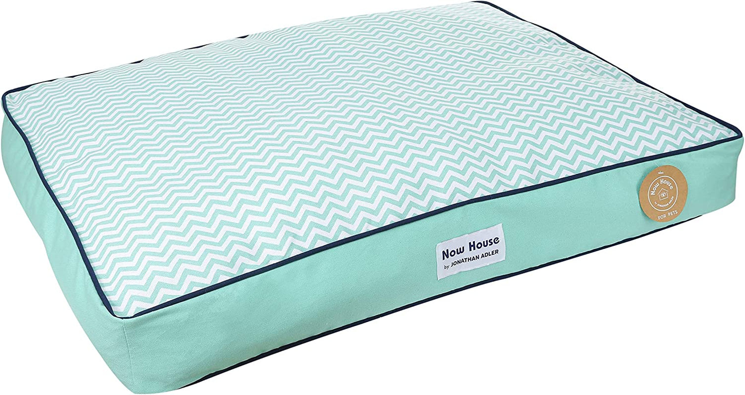 Now House for Pets Grey Diamond Cushion Dog Bed, Small Dog Bed, Machine Washable, Cotton/Poly Blend, 17X22X5 Inches