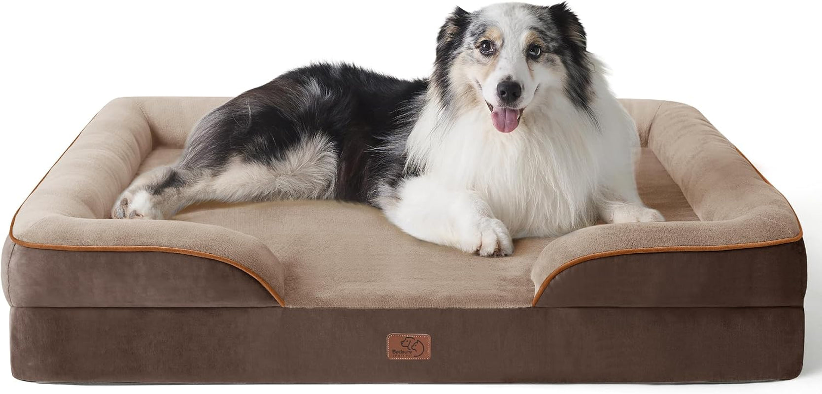 Orthopedic Dog Bed Medium Size Dogs - Washable Small Medium Dog Cat Bed Waterproof, Comfort Cats Couch Sofa with Washable Removable Cover, Pets Bed with Nonskid Bottom, Grey, 28"