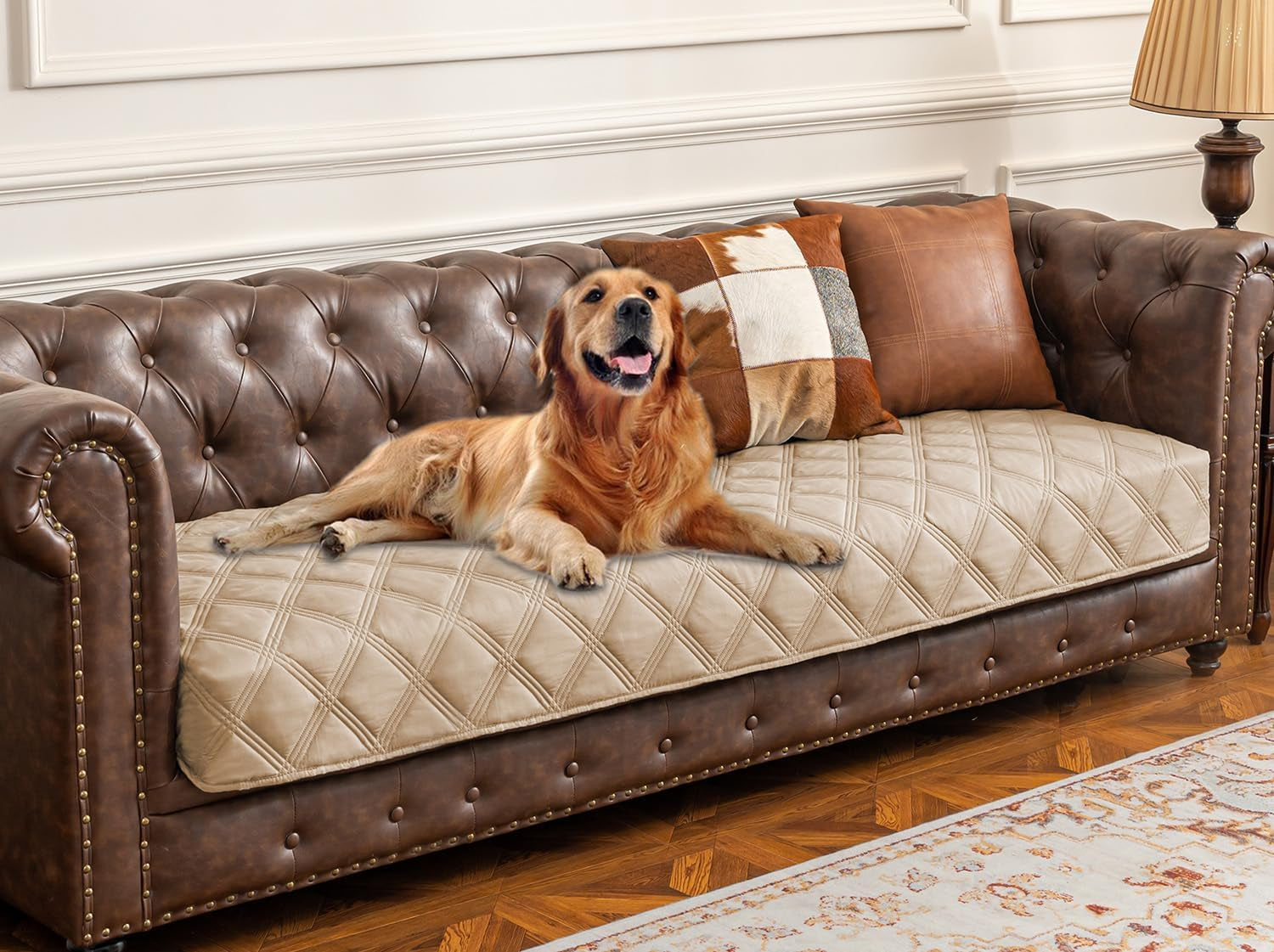 Waterproof Dog Bed Cover Pet Blanket with Anti-Slip Back for Furniture Bed Couch Sofa