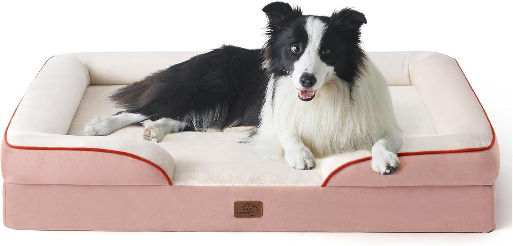 Orthopedic Dog Bed Medium Size Dogs - Washable Small Medium Dog Cat Bed Waterproof, Comfort Cats Couch Sofa with Washable Removable Cover, Pets Bed with Nonskid Bottom, Grey, 28"