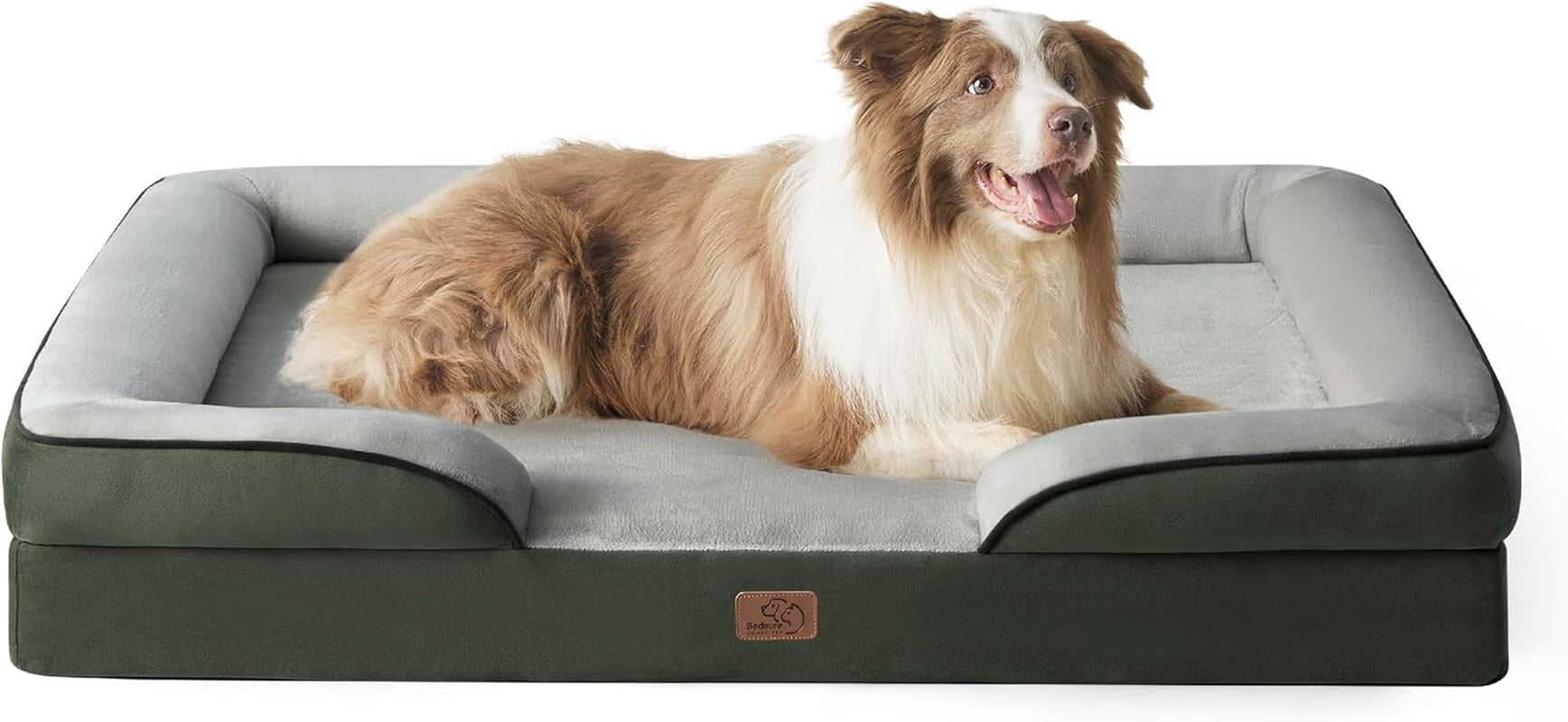 Orthopedic Dog Bed Medium Size Dogs - Washable Small Medium Dog Cat Bed Waterproof, Comfort Cats Couch Sofa with Washable Removable Cover, Pets Bed with Nonskid Bottom, Grey, 28"