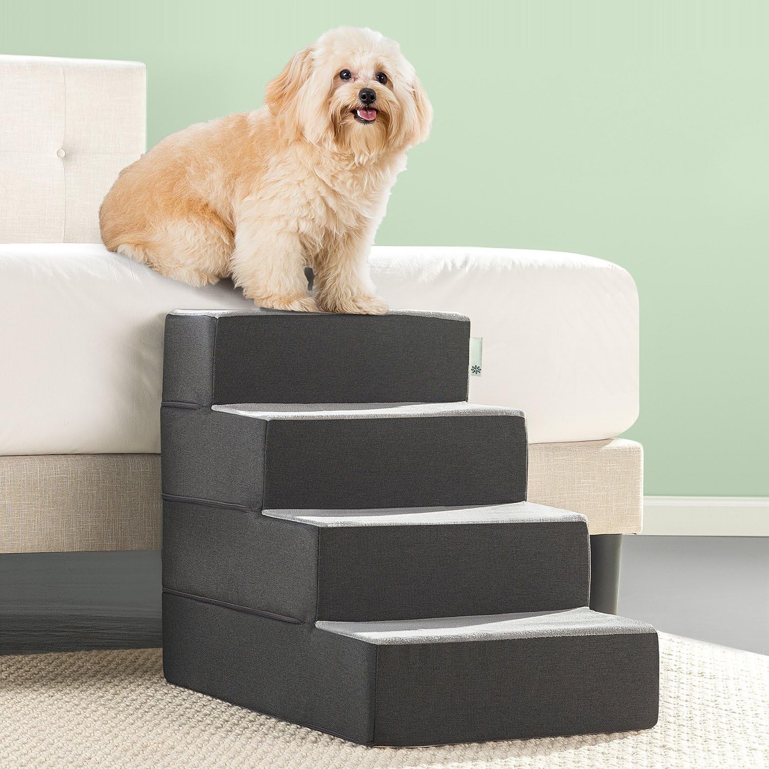 4 Step Easy Pet Stairs/Pet Ramp/Pet Ladder/Grey, X-Large