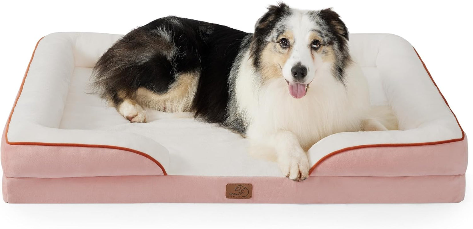 Orthopedic Dog Bed Medium Size Dogs - Washable Small Medium Dog Cat Bed Waterproof, Comfort Cats Couch Sofa with Washable Removable Cover, Pets Bed with Nonskid Bottom, Grey, 28"