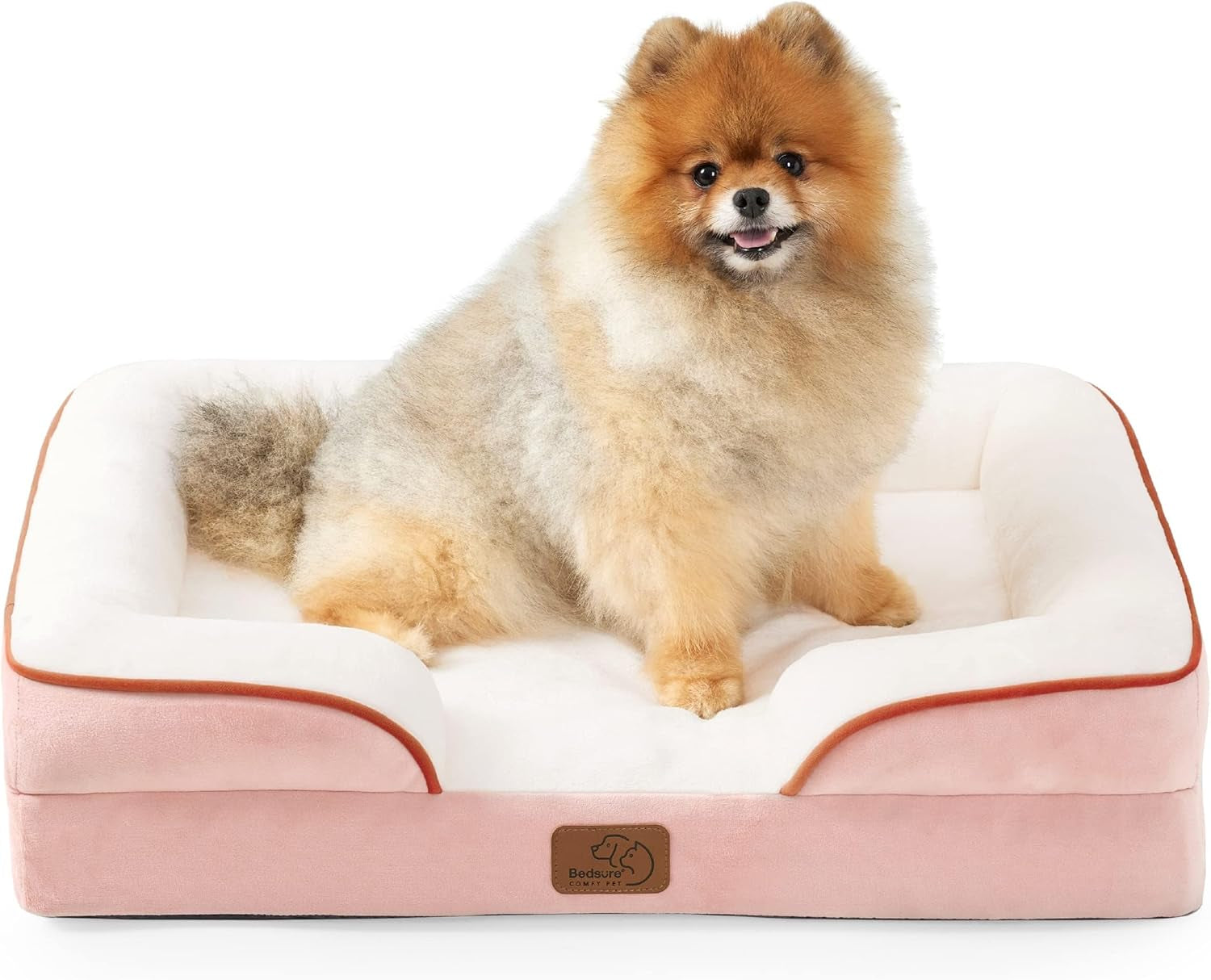 Orthopedic Dog Bed Medium Size Dogs - Washable Small Medium Dog Cat Bed Waterproof, Comfort Cats Couch Sofa with Washable Removable Cover, Pets Bed with Nonskid Bottom, Grey, 28"