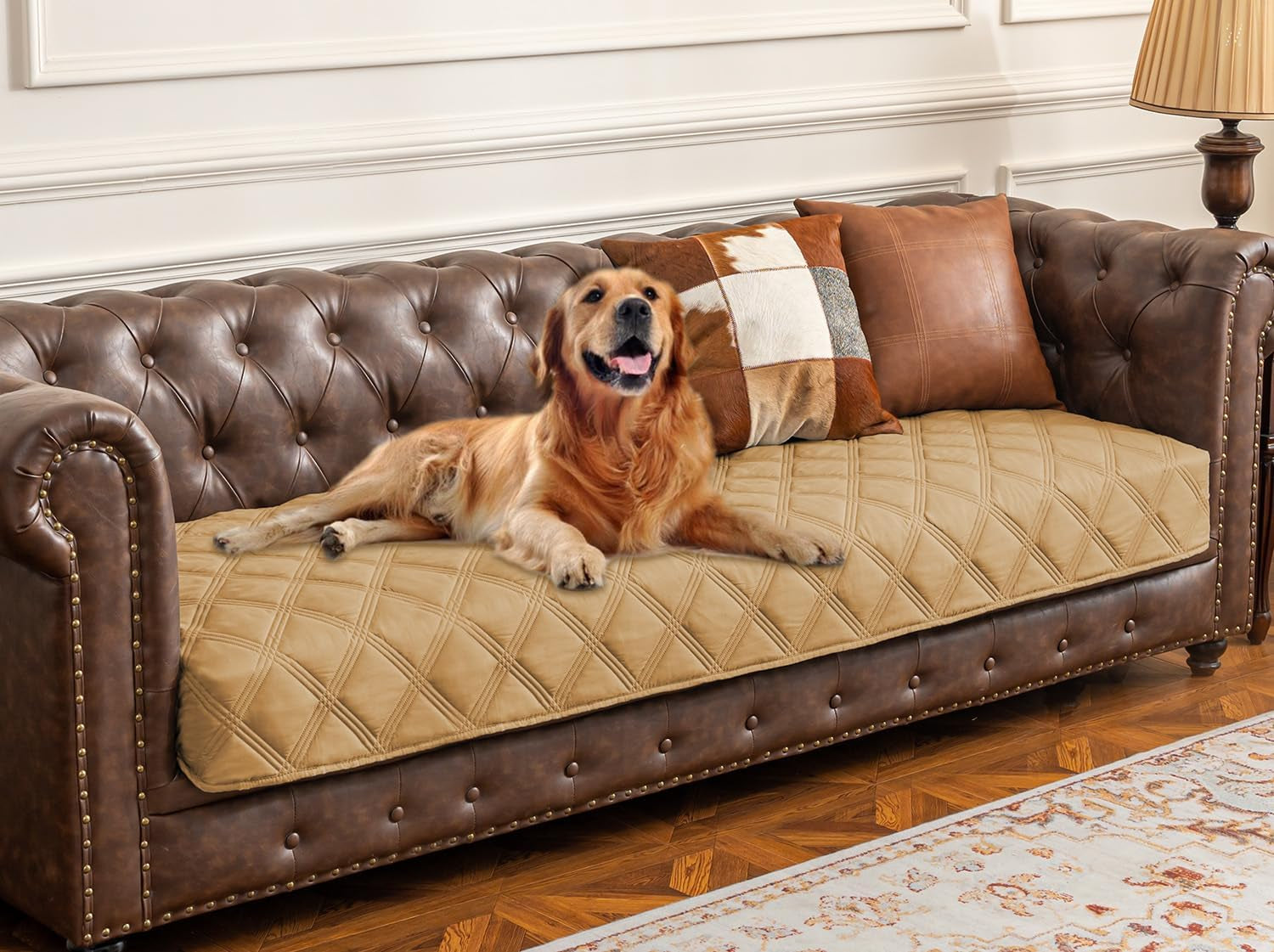 Waterproof Dog Bed Cover Pet Blanket with Anti-Slip Back for Furniture Bed Couch Sofa