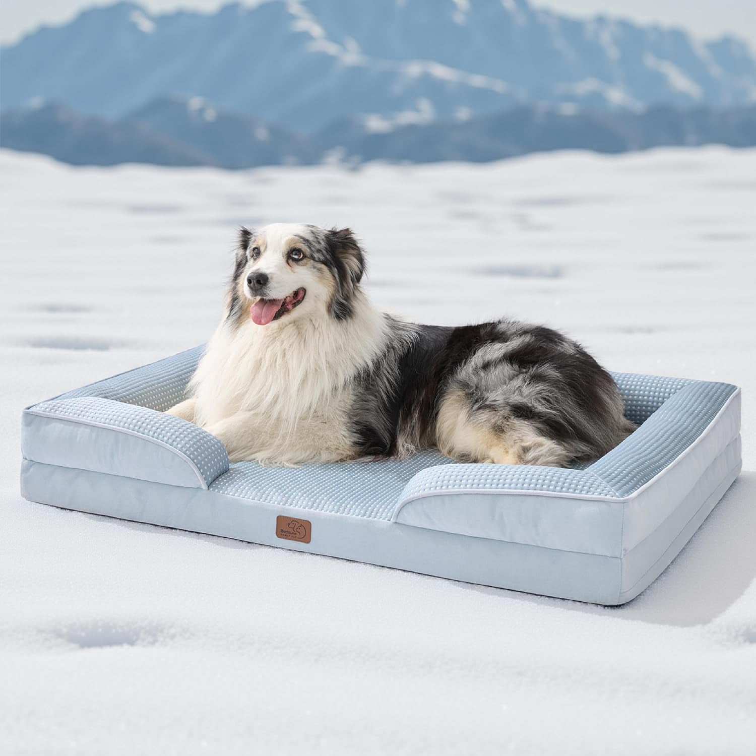 Orthopedic Dog Bed Medium Size Dogs - Washable Small Medium Dog Cat Bed Waterproof, Comfort Cats Couch Sofa with Washable Removable Cover, Pets Bed with Nonskid Bottom, Grey, 28"