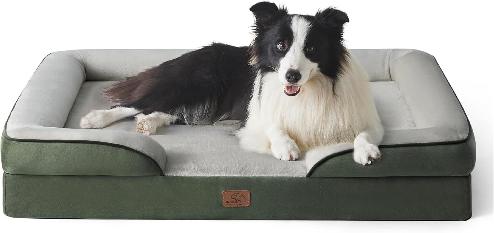 Orthopedic Dog Bed Medium Size Dogs - Washable Small Medium Dog Cat Bed Waterproof, Comfort Cats Couch Sofa with Washable Removable Cover, Pets Bed with Nonskid Bottom, Grey, 28"