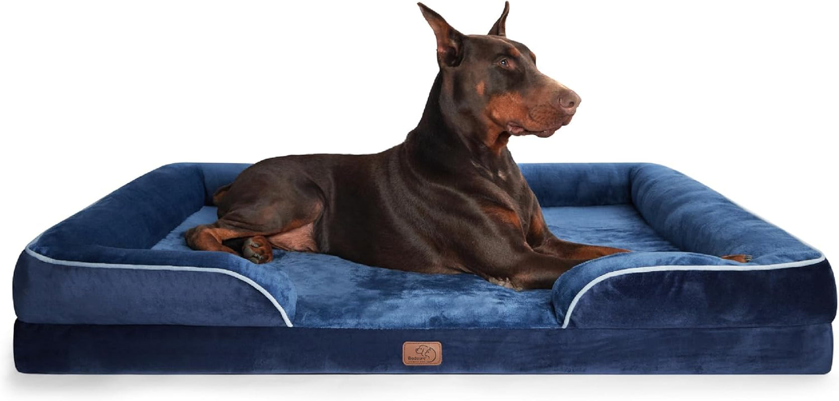 Orthopedic Dog Bed Medium Size Dogs - Washable Small Medium Dog Cat Bed Waterproof, Comfort Cats Couch Sofa with Washable Removable Cover, Pets Bed with Nonskid Bottom, Grey, 28"