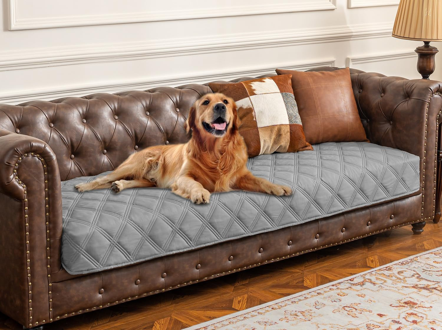 Waterproof Dog Bed Cover Pet Blanket with Anti-Slip Back for Furniture Bed Couch Sofa