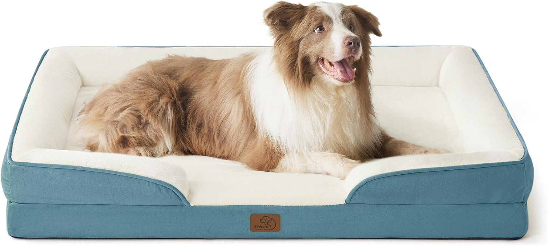 Orthopedic Dog Bed Medium Size Dogs - Washable Small Medium Dog Cat Bed Waterproof, Comfort Cats Couch Sofa with Washable Removable Cover, Pets Bed with Nonskid Bottom, Grey, 28"