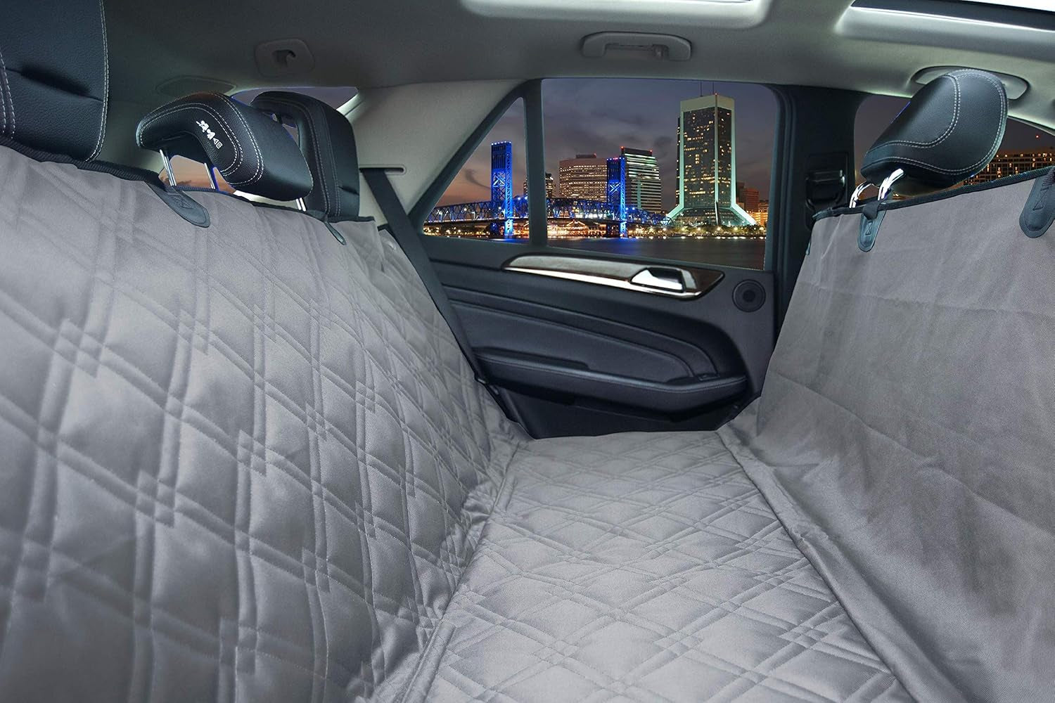 Dog Car Seat Cover for Back Seat 58"X56" Waterproof Pet Seat Cover SUV - Seat Cover for Dogs - Back Seat Protector - Dog Hammock for Car, Seat Cover for Truck (Large)