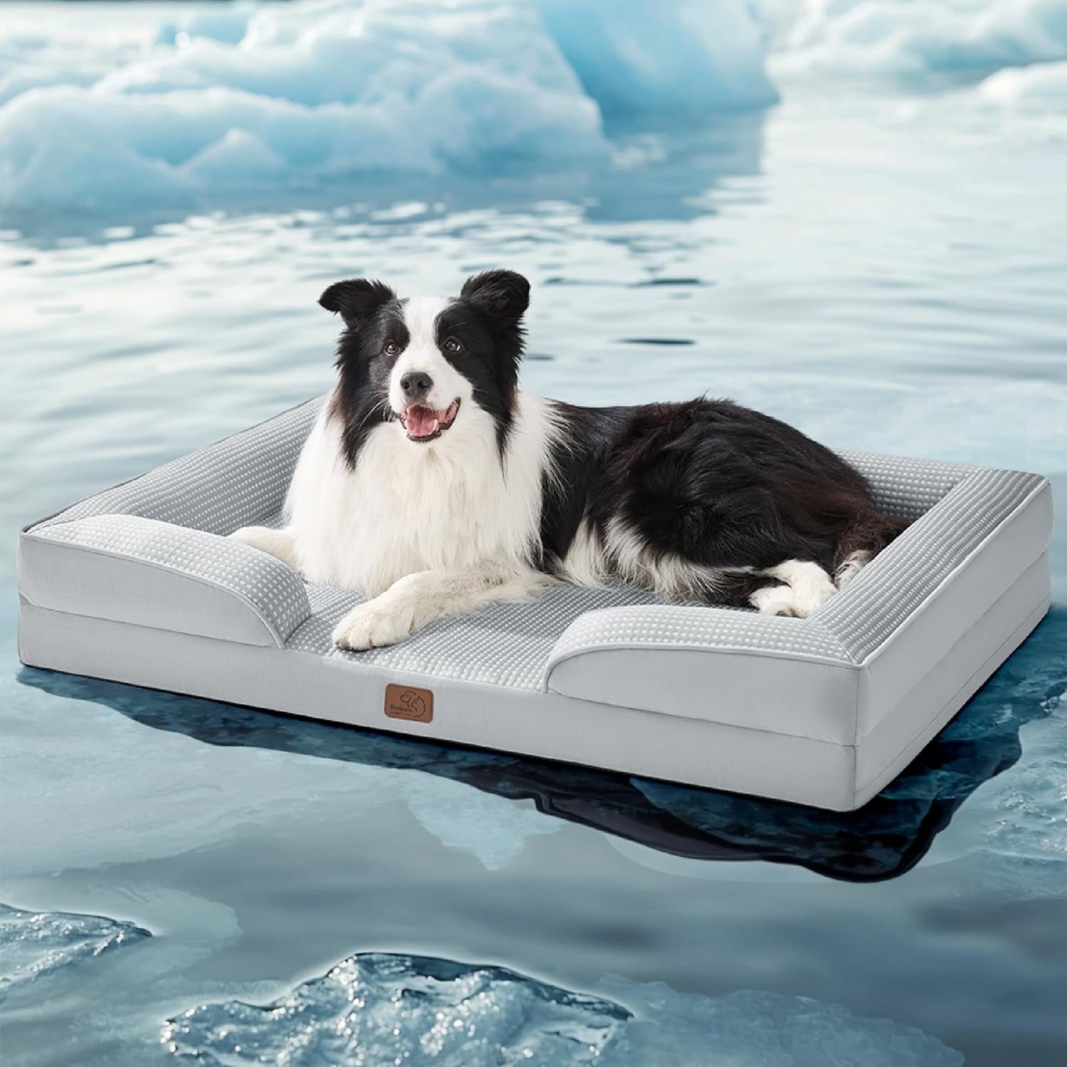 Orthopedic Dog Bed Medium Size Dogs - Washable Small Medium Dog Cat Bed Waterproof, Comfort Cats Couch Sofa with Washable Removable Cover, Pets Bed with Nonskid Bottom, Grey, 28"