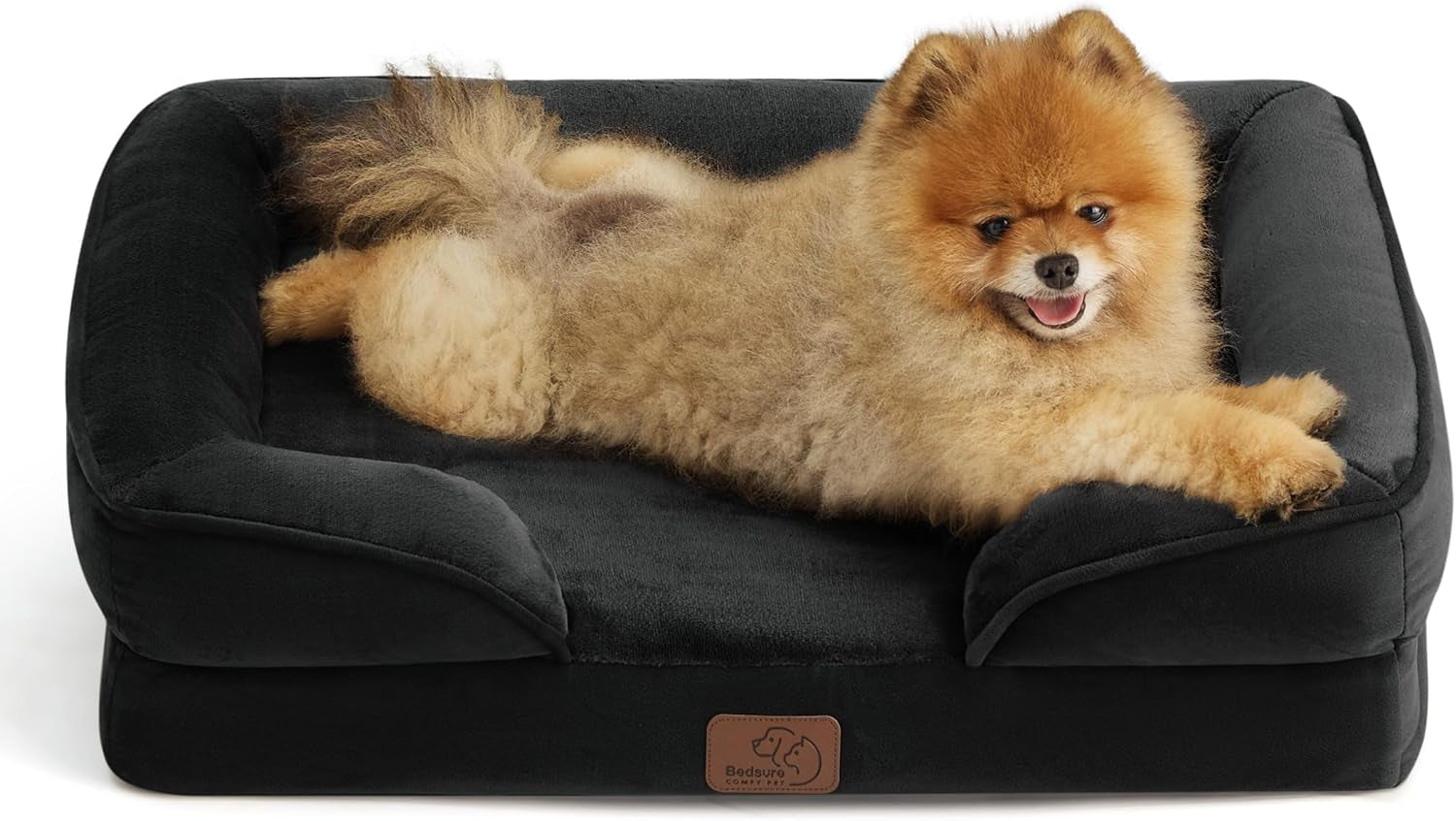 Orthopedic Dog Bed Medium Size Dogs - Washable Small Medium Dog Cat Bed Waterproof, Comfort Cats Couch Sofa with Washable Removable Cover, Pets Bed with Nonskid Bottom, Grey, 28"