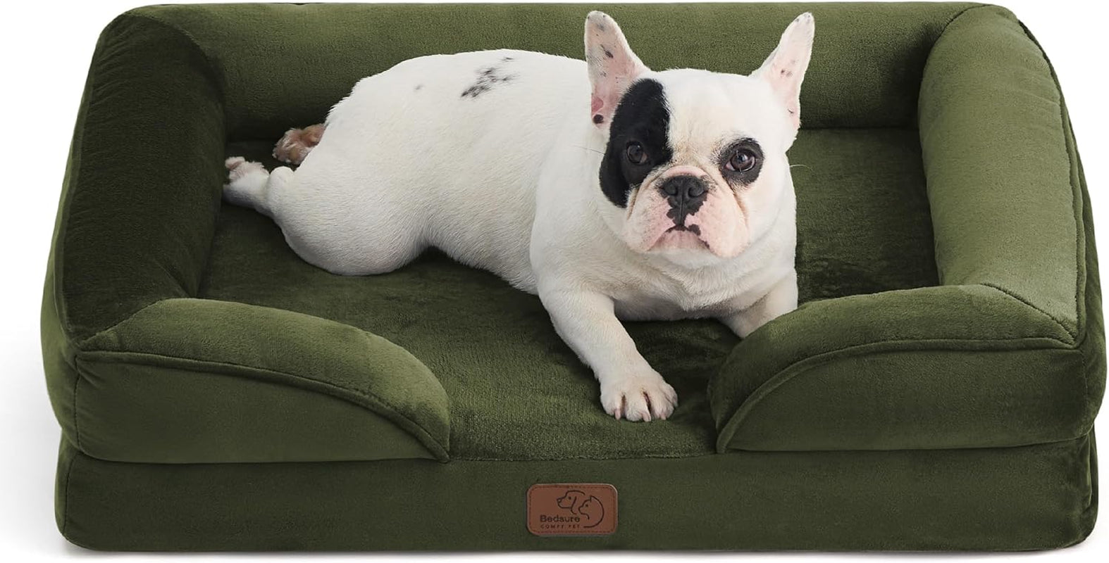 Orthopedic Dog Bed Medium Size Dogs - Washable Small Medium Dog Cat Bed Waterproof, Comfort Cats Couch Sofa with Washable Removable Cover, Pets Bed with Nonskid Bottom, Grey, 28"