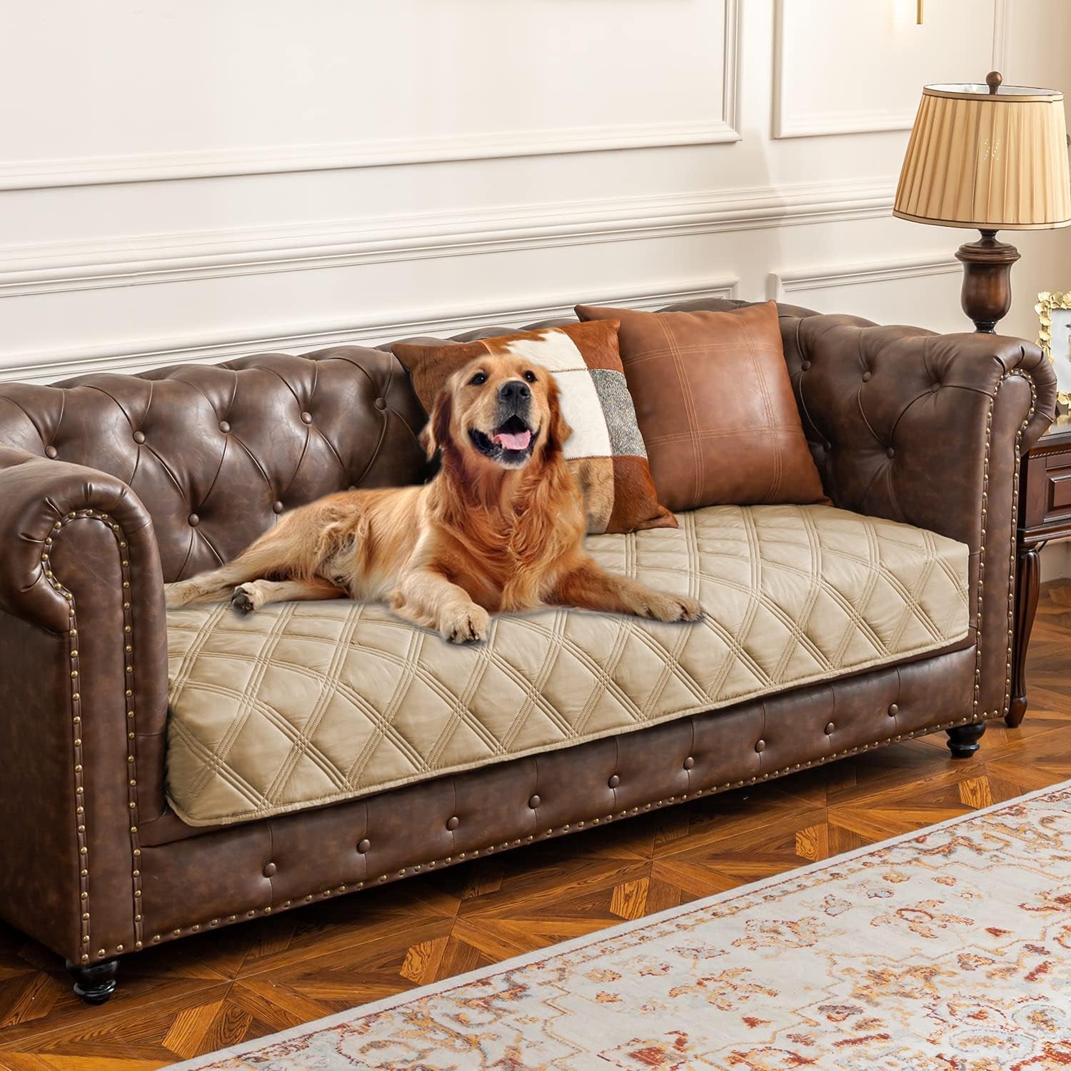 Waterproof Dog Bed Cover Pet Blanket with Anti-Slip Back for Furniture Bed Couch Sofa