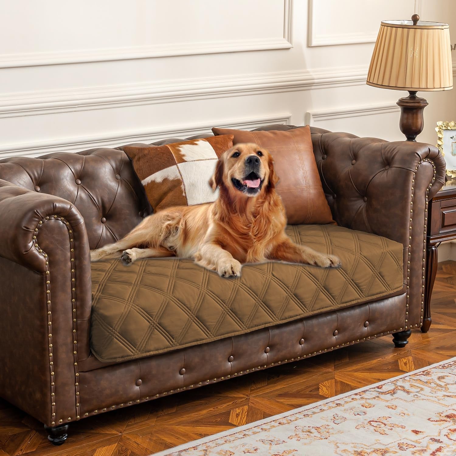 Waterproof Dog Bed Cover Pet Blanket with Anti-Slip Back for Furniture Bed Couch Sofa