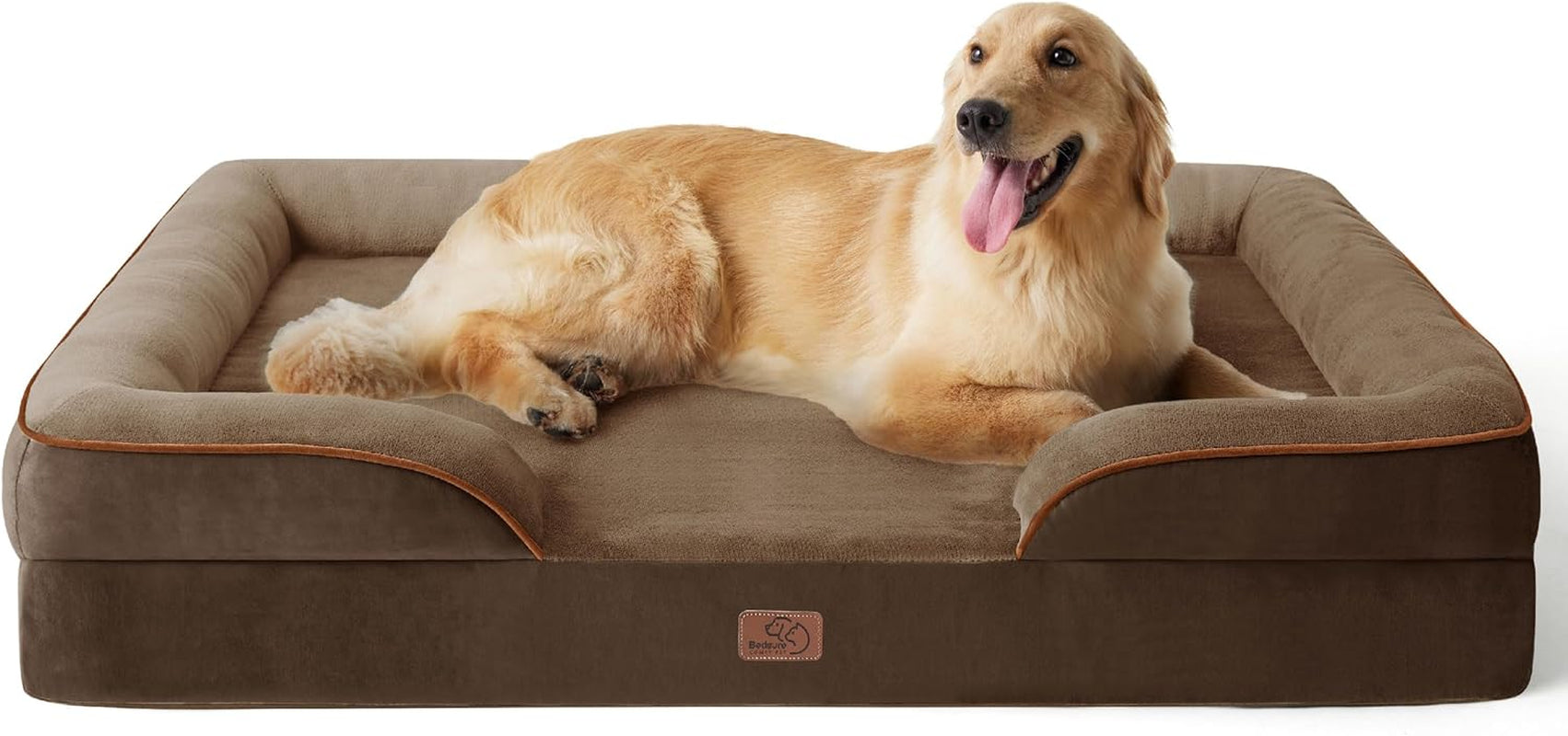 Orthopedic Dog Bed Medium Size Dogs - Washable Small Medium Dog Cat Bed Waterproof, Comfort Cats Couch Sofa with Washable Removable Cover, Pets Bed with Nonskid Bottom, Grey, 28"