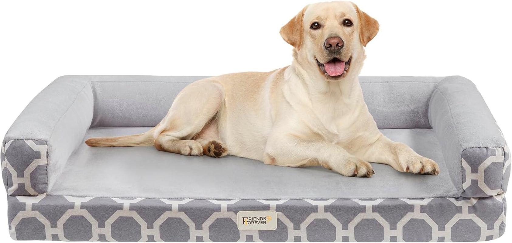 Chester Small Dog Bed - Orthopedic Memory Foam Mattress, Calming Couch, Wall Rim Pillow, Water Resistant, Washable Cover, Non-Slip, Cocoa Brown