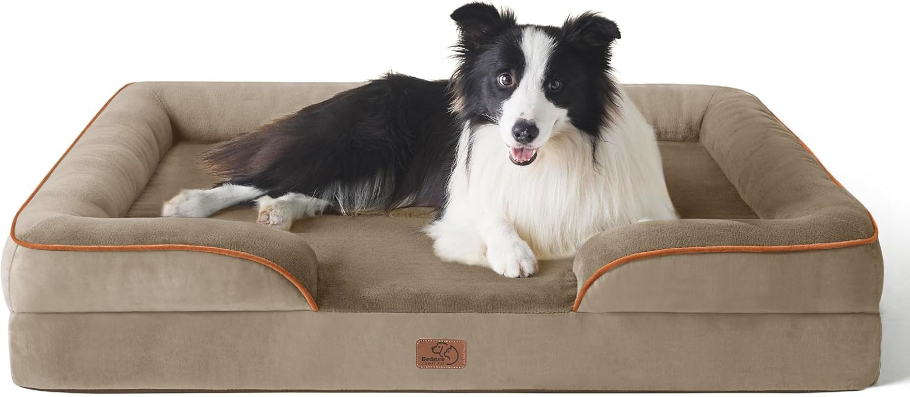 Orthopedic Dog Bed Medium Size Dogs - Washable Small Medium Dog Cat Bed Waterproof, Comfort Cats Couch Sofa with Washable Removable Cover, Pets Bed with Nonskid Bottom, Grey, 28"