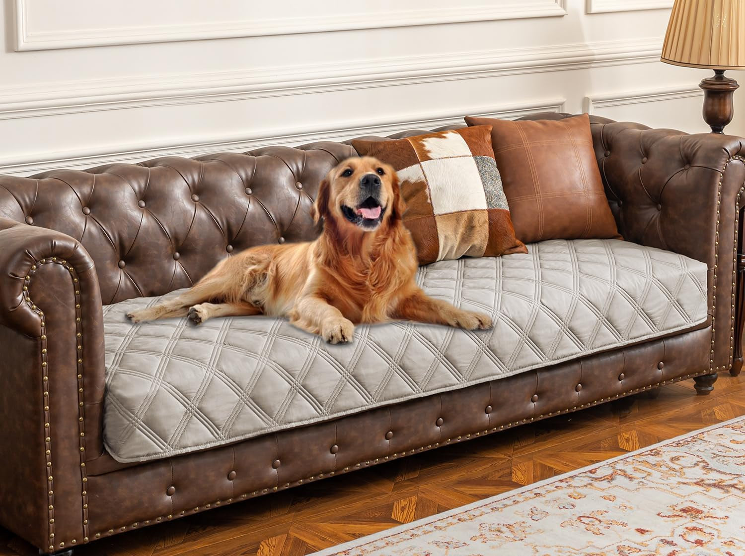 Waterproof Dog Bed Cover Pet Blanket with Anti-Slip Back for Furniture Bed Couch Sofa
