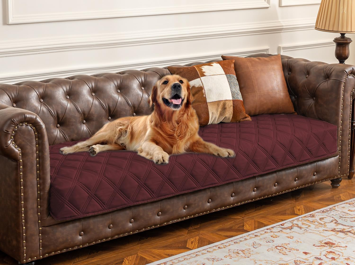 Waterproof Dog Bed Cover Pet Blanket with Anti-Slip Back for Furniture Bed Couch Sofa