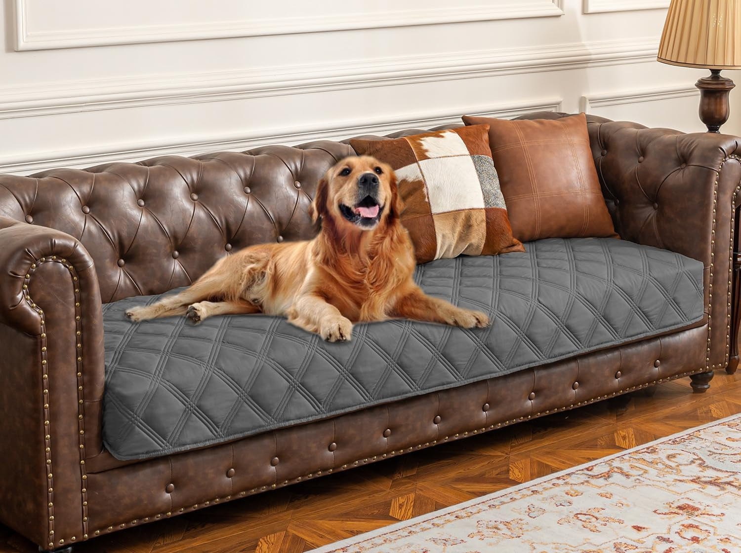Waterproof Dog Bed Cover Pet Blanket with Anti-Slip Back for Furniture Bed Couch Sofa