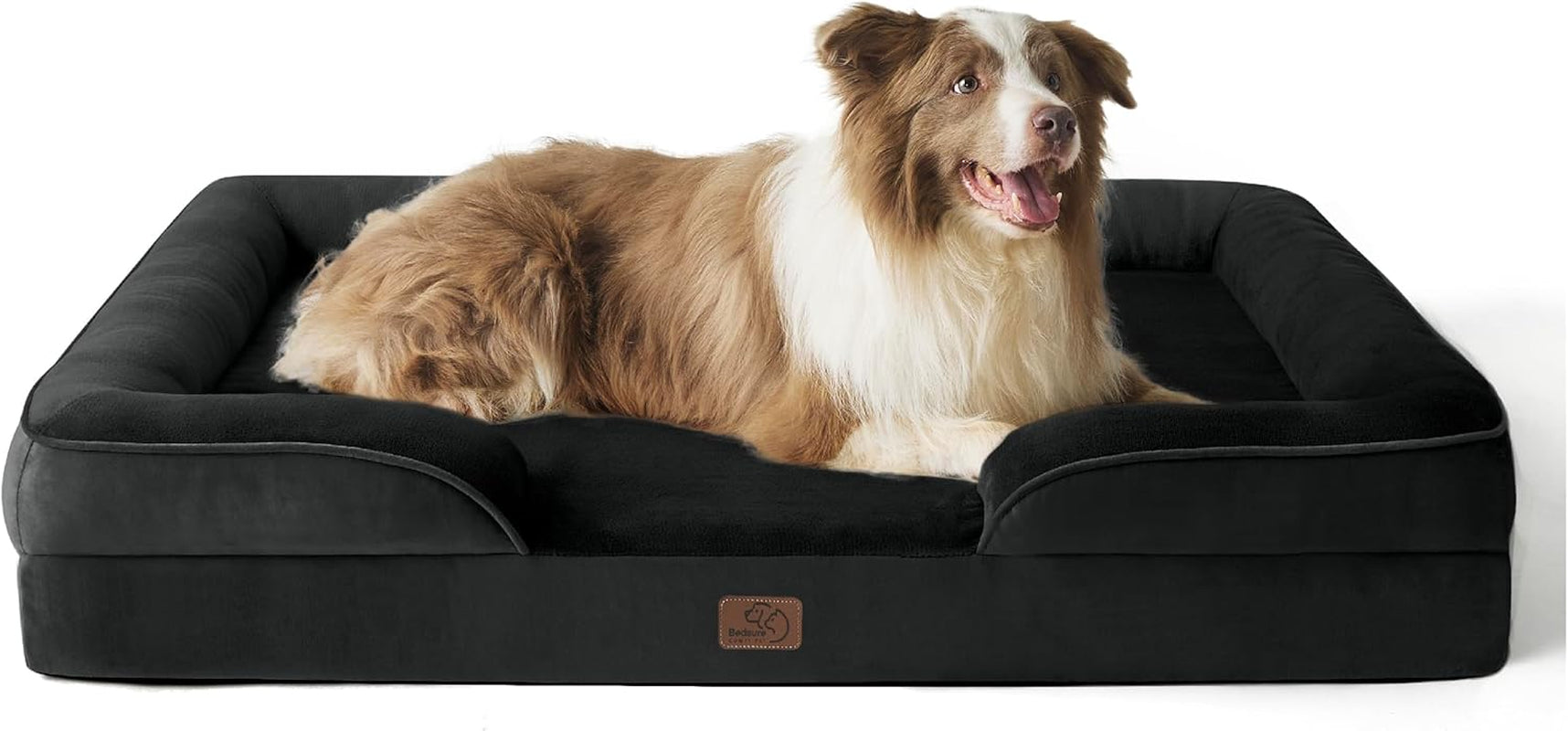 Orthopedic Dog Bed Medium Size Dogs - Washable Small Medium Dog Cat Bed Waterproof, Comfort Cats Couch Sofa with Washable Removable Cover, Pets Bed with Nonskid Bottom, Grey, 28"