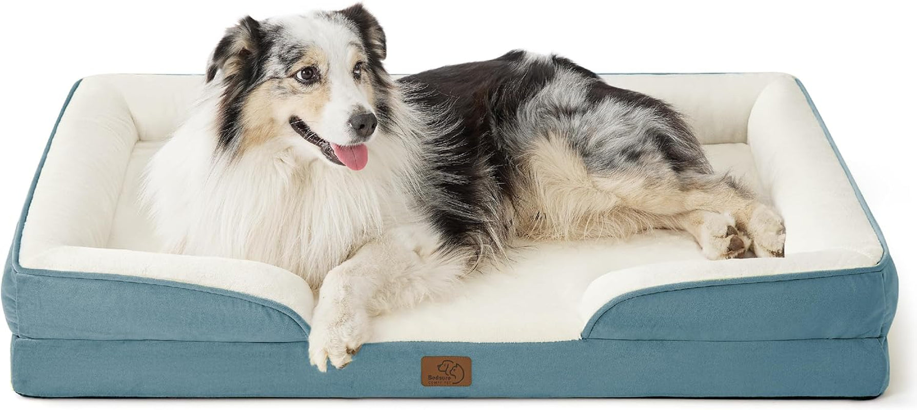 Orthopedic Dog Bed Medium Size Dogs - Washable Small Medium Dog Cat Bed Waterproof, Comfort Cats Couch Sofa with Washable Removable Cover, Pets Bed with Nonskid Bottom, Grey, 28"