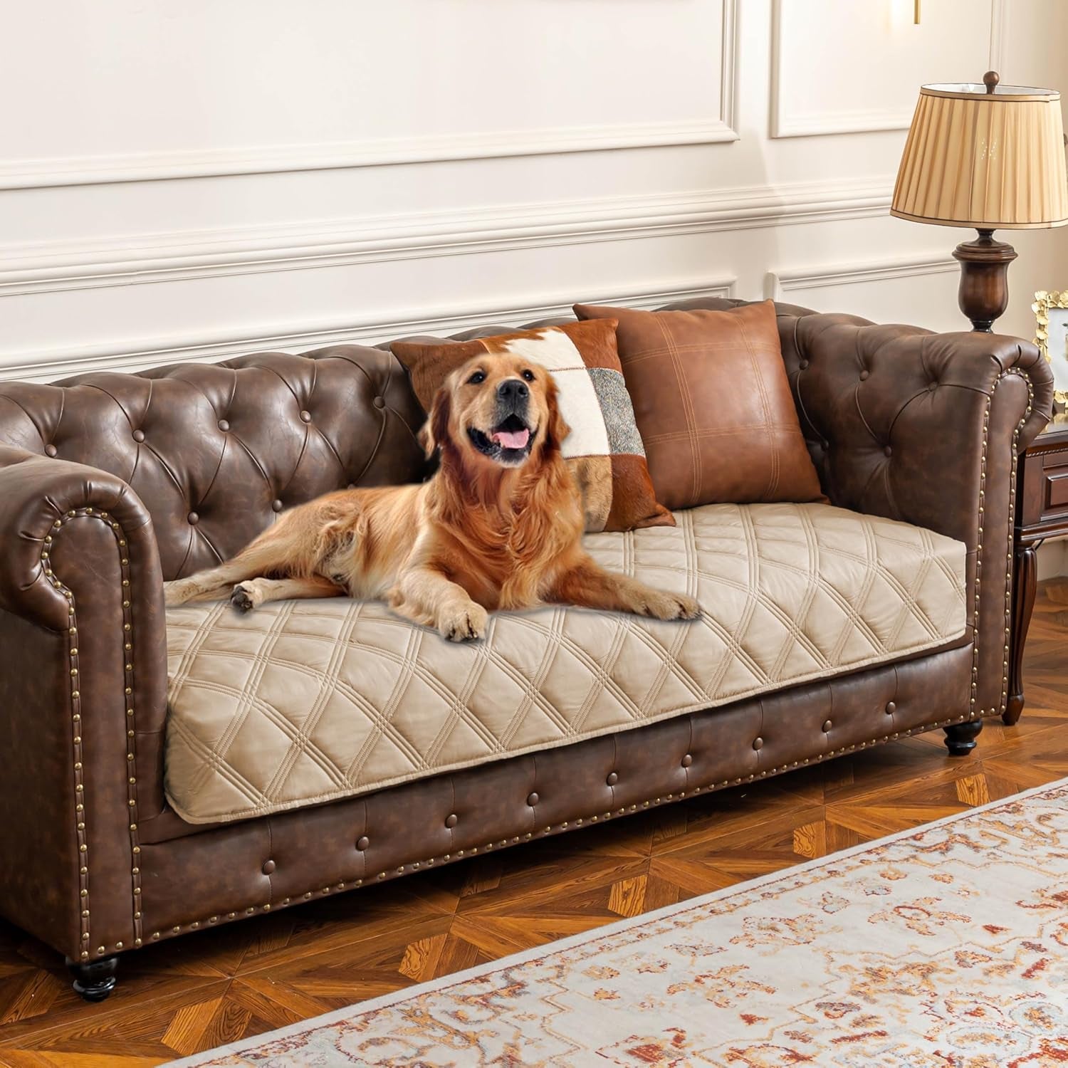 Waterproof Dog Bed Cover Pet Blanket with Anti-Slip Back for Furniture Bed Couch Sofa