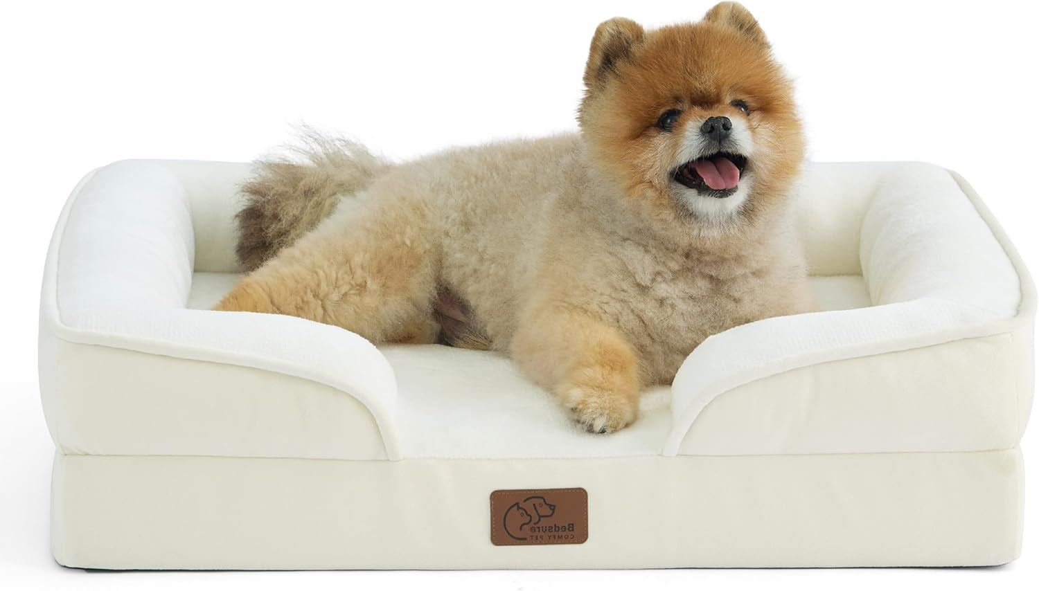 Orthopedic Dog Bed Medium Size Dogs - Washable Small Medium Dog Cat Bed Waterproof, Comfort Cats Couch Sofa with Washable Removable Cover, Pets Bed with Nonskid Bottom, Grey, 28"