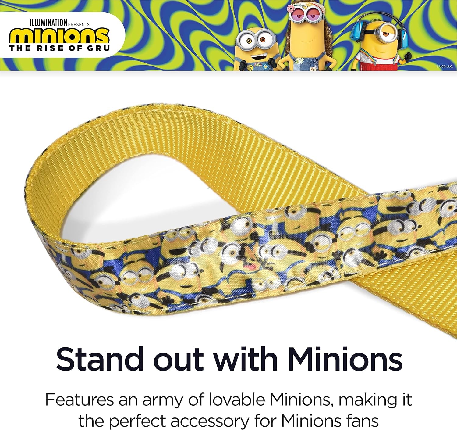 Dog Leash, 4Ft (48In) Blue and Yellow More than a Minion| Gifts for  Fans and Their Pets | Officially Licensed Pet Product from Universal Studios| Gifts for  Fans and Their Pets