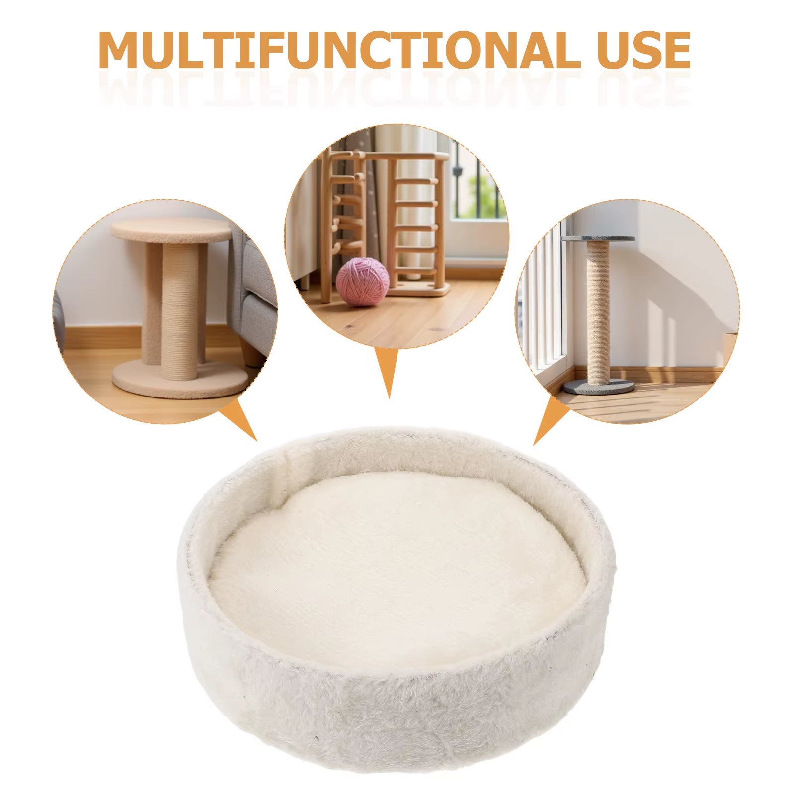 Cat Tree Replacement Hammock Soft Fleece Nest Cushion 11.8 X 11.8 Basket Accessories Kitten Essentials