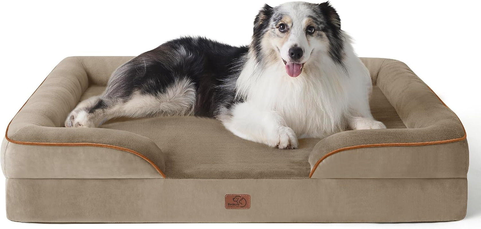 Orthopedic Dog Bed Medium Size Dogs - Washable Small Medium Dog Cat Bed Waterproof, Comfort Cats Couch Sofa with Washable Removable Cover, Pets Bed with Nonskid Bottom, Grey, 28"