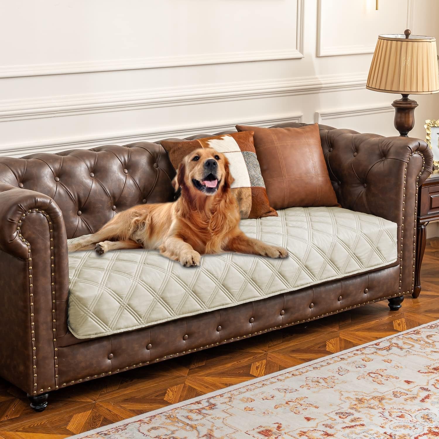 Waterproof Dog Bed Cover Pet Blanket with Anti-Slip Back for Furniture Bed Couch Sofa