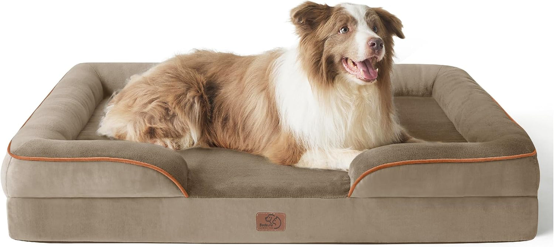 Orthopedic Dog Bed Medium Size Dogs - Washable Small Medium Dog Cat Bed Waterproof, Comfort Cats Couch Sofa with Washable Removable Cover, Pets Bed with Nonskid Bottom, Grey, 28"