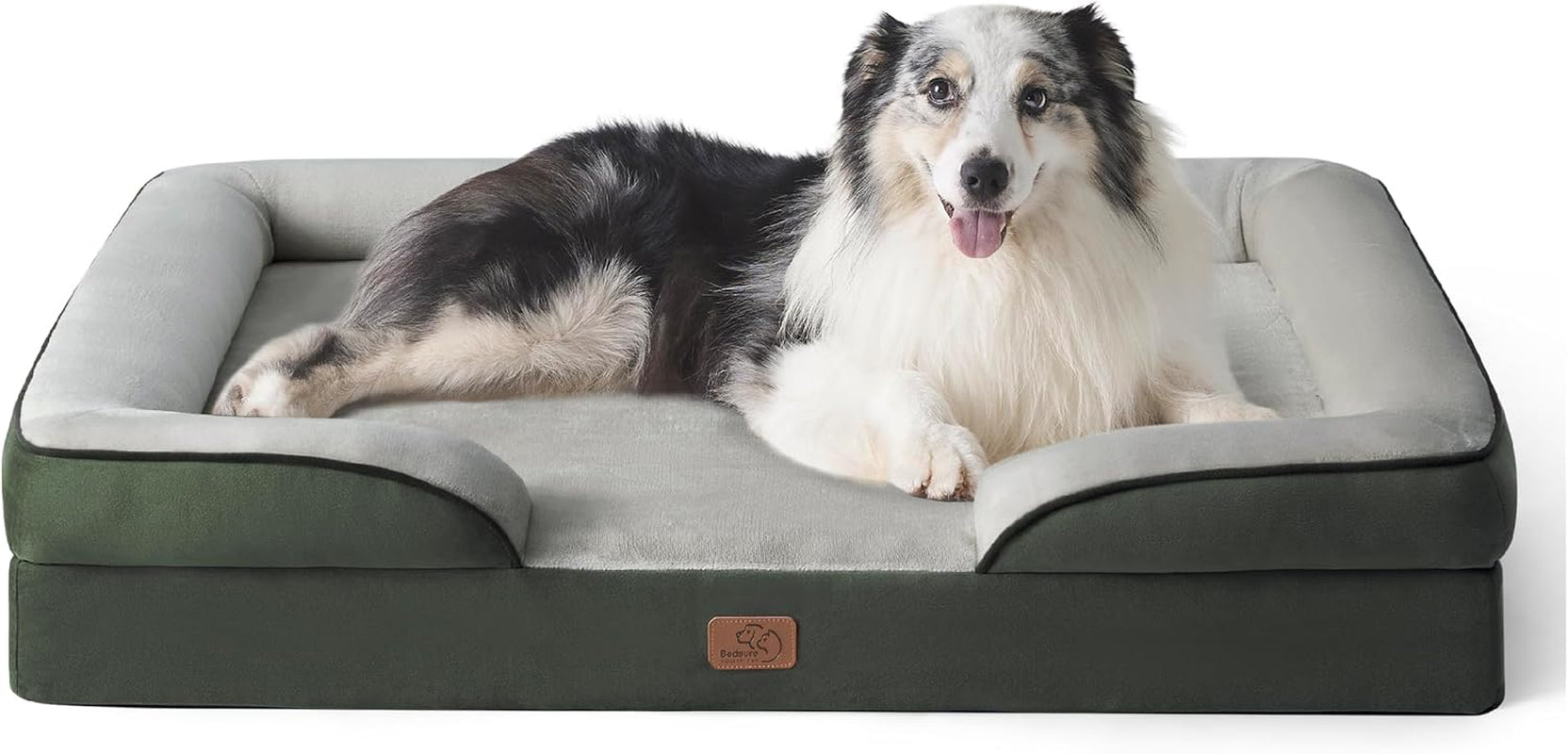 Orthopedic Dog Bed Medium Size Dogs - Washable Small Medium Dog Cat Bed Waterproof, Comfort Cats Couch Sofa with Washable Removable Cover, Pets Bed with Nonskid Bottom, Grey, 28"