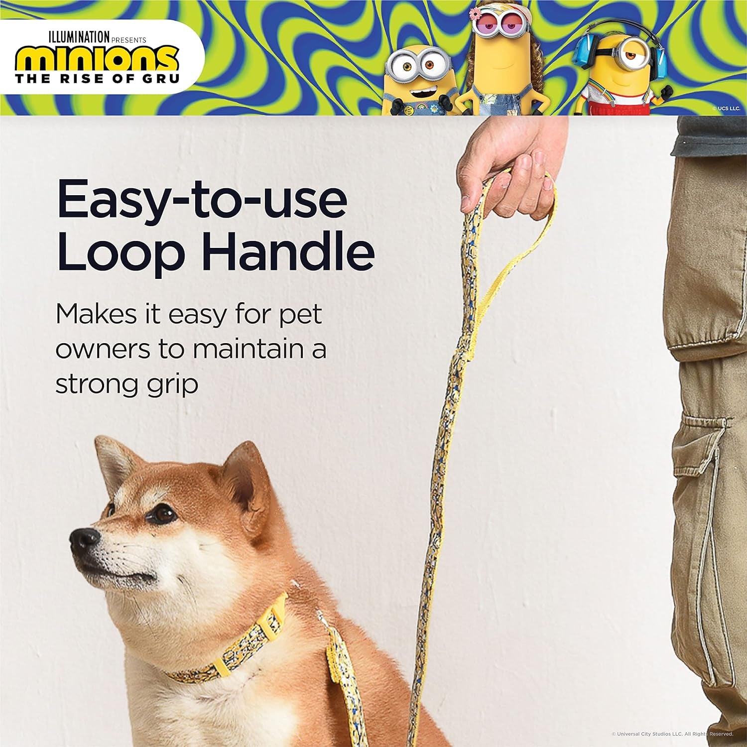 Dog Leash, 4Ft (48In) Blue and Yellow More than a Minion| Gifts for  Fans and Their Pets | Officially Licensed Pet Product from Universal Studios| Gifts for  Fans and Their Pets