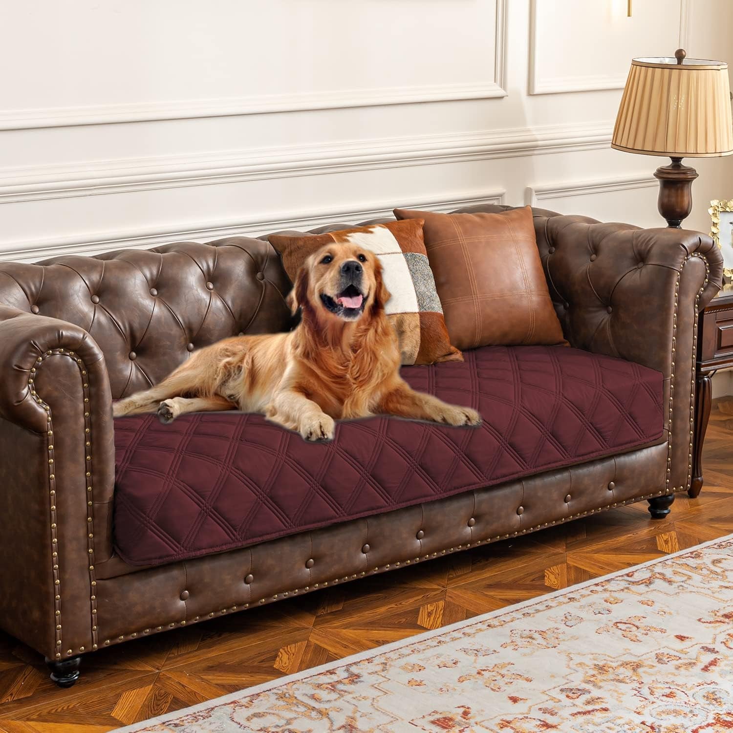 Waterproof Dog Bed Cover Pet Blanket with Anti-Slip Back for Furniture Bed Couch Sofa