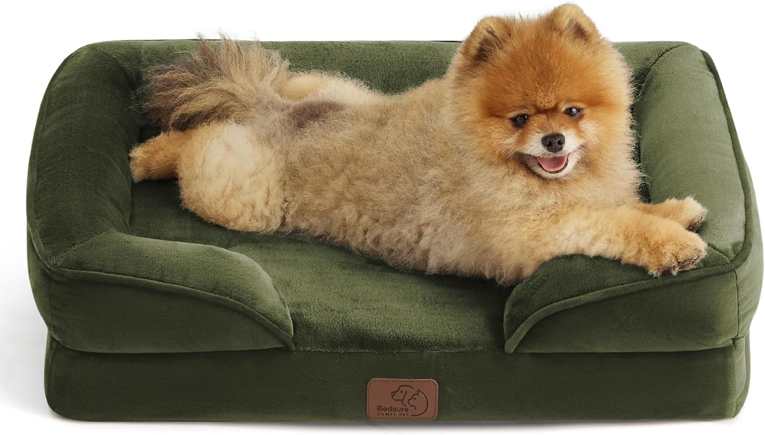 Orthopedic Dog Bed Medium Size Dogs - Washable Small Medium Dog Cat Bed Waterproof, Comfort Cats Couch Sofa with Washable Removable Cover, Pets Bed with Nonskid Bottom, Grey, 28"