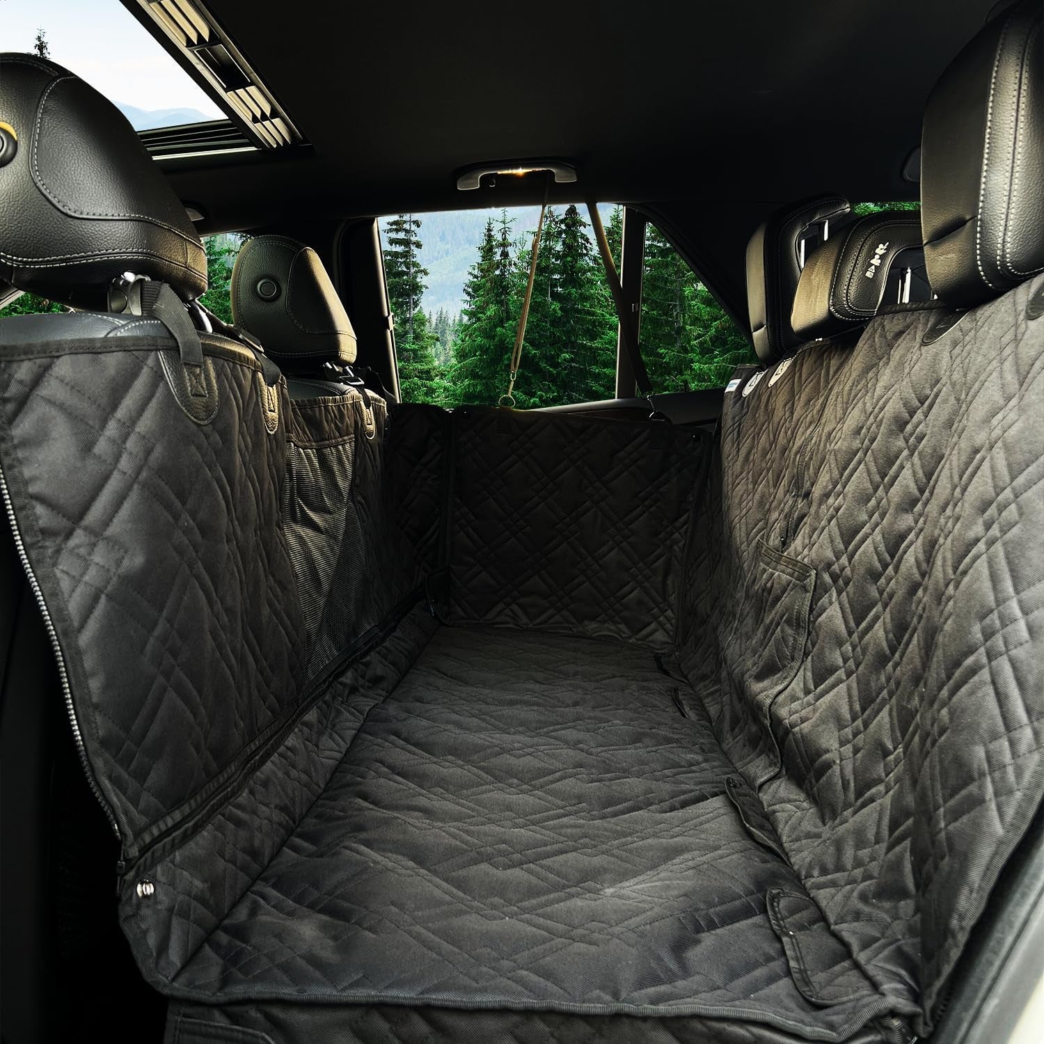 Dog Car Seat Cover for Back Seat 58"X56" Waterproof Pet Seat Cover SUV - Seat Cover for Dogs - Back Seat Protector - Dog Hammock for Car, Seat Cover for Truck (Large)