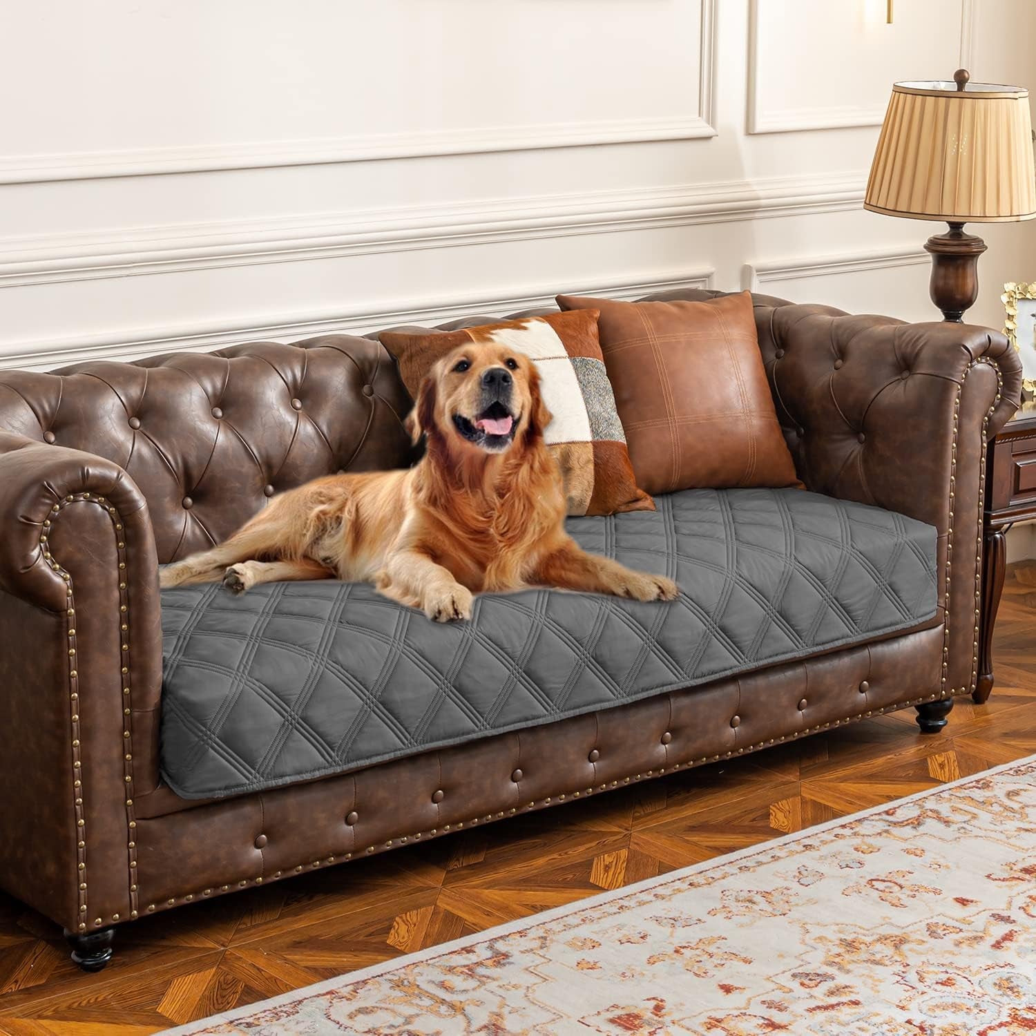 Waterproof Dog Bed Cover Pet Blanket with Anti-Slip Back for Furniture Bed Couch Sofa