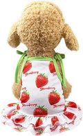 OOEOO Pet Shirt Couple Dress Puppy Dog Princess Doggie Apparel Costume Clothing (Strawberry Dress, XS)