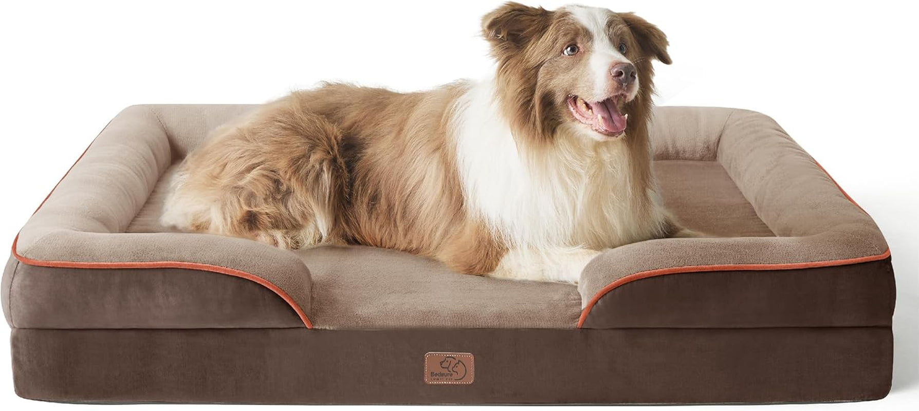 Orthopedic Dog Bed Medium Size Dogs - Washable Small Medium Dog Cat Bed Waterproof, Comfort Cats Couch Sofa with Washable Removable Cover, Pets Bed with Nonskid Bottom, Grey, 28"