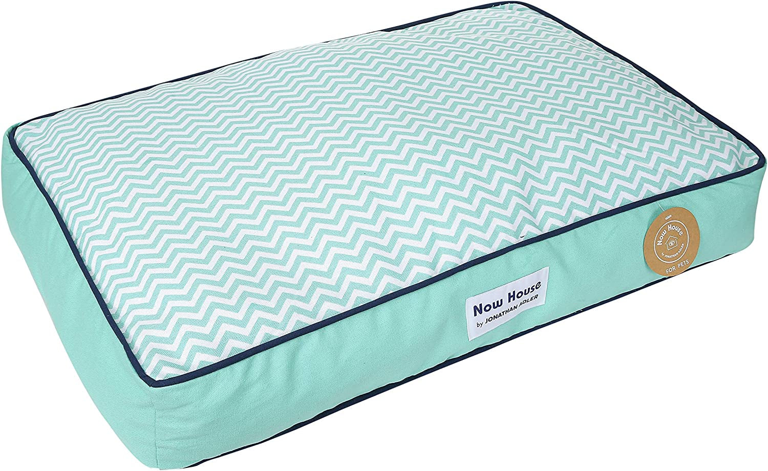 Now House for Pets Grey Diamond Cushion Dog Bed, Small Dog Bed, Machine Washable, Cotton/Poly Blend, 17X22X5 Inches