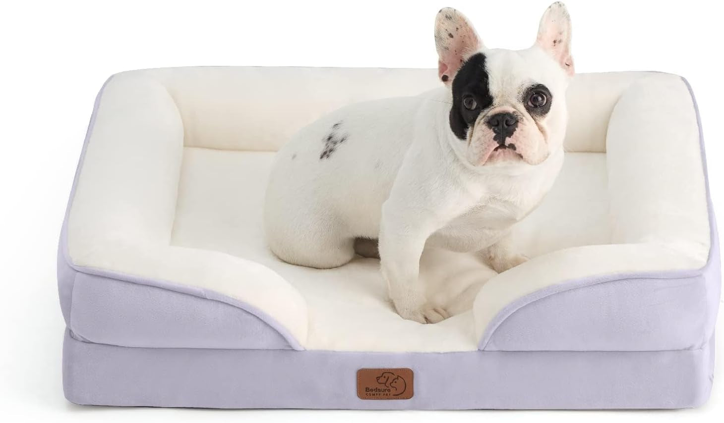 Orthopedic Dog Bed Medium Size Dogs - Washable Small Medium Dog Cat Bed Waterproof, Comfort Cats Couch Sofa with Washable Removable Cover, Pets Bed with Nonskid Bottom, Grey, 28"