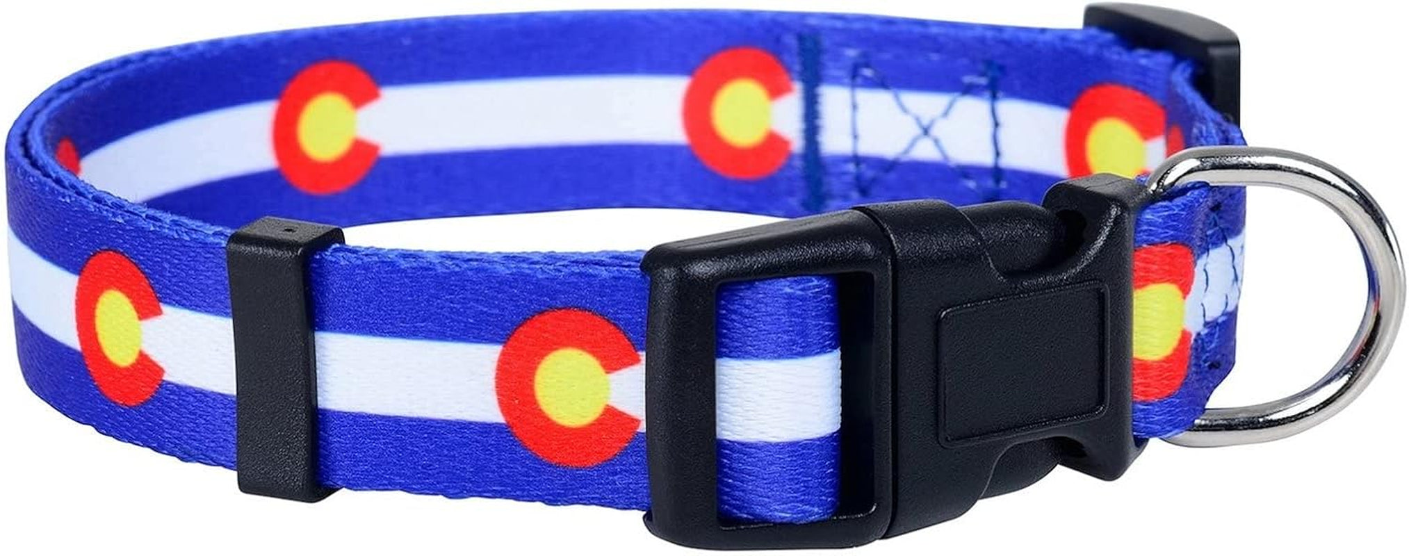 Colorado State Flag Dog Collar (Colorado Pink, Medium)
