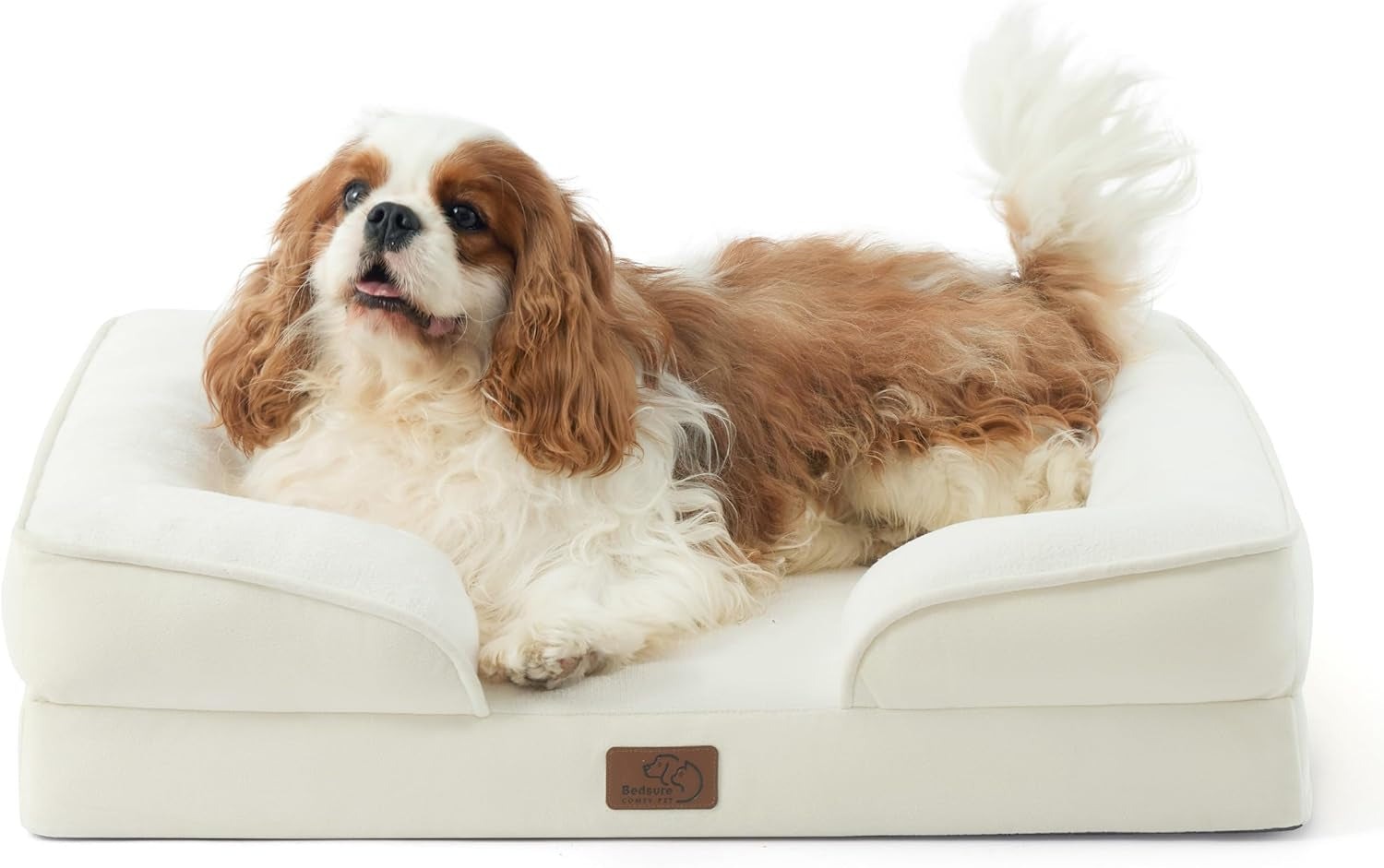 Orthopedic Dog Bed Medium Size Dogs - Washable Small Medium Dog Cat Bed Waterproof, Comfort Cats Couch Sofa with Washable Removable Cover, Pets Bed with Nonskid Bottom, Grey, 28"