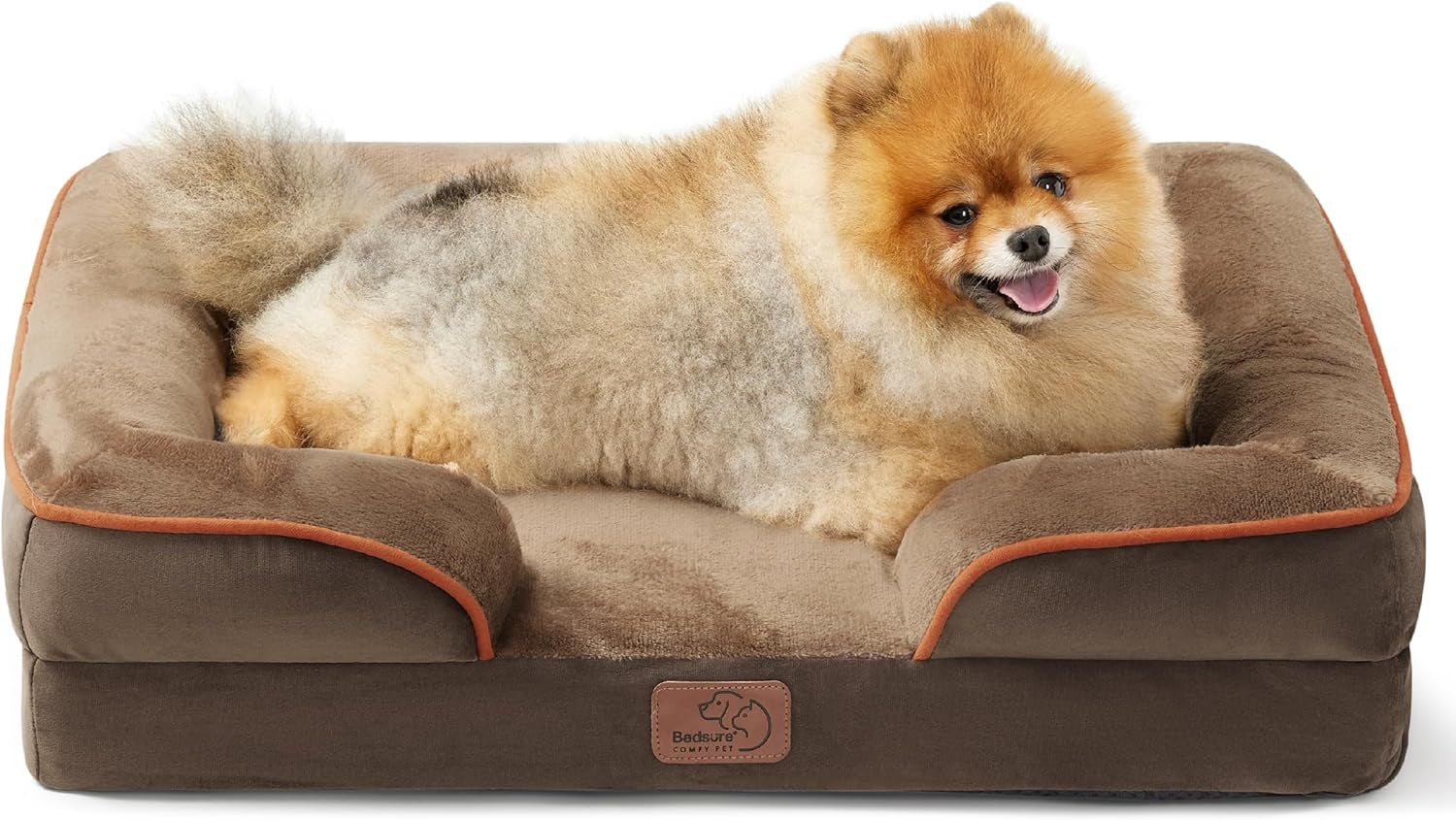 Orthopedic Dog Bed Medium Size Dogs - Washable Small Medium Dog Cat Bed Waterproof, Comfort Cats Couch Sofa with Washable Removable Cover, Pets Bed with Nonskid Bottom, Grey, 28"